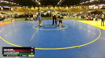 125 lbs 5th Place Match - Isis Severe, North Miami Sr High vs Kaitelynn Oliver, South Dade High School