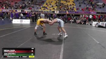 285 lbs Semis & 3rd Wb (16 Team) - Sam Mitchell, Wyoming vs Bryan Caves, Central Michigan