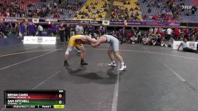 285 lbs Semis & 3rd Wb (16 Team) - Sam Mitchell, Wyoming vs Bryan Caves, Central Michigan