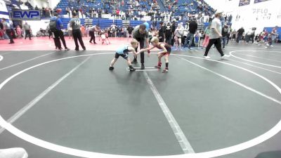 52 lbs Round Of 32 - Dwaine Goldsberry, Weatherford Youth Wrestling vs Bayler Robinson, Division Bell Wrestling