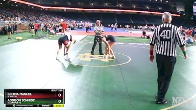 Girls-140 lbs Semifinal - Belicia Manuel, Romeo HS vs Addison Schmidt, Allendale HS