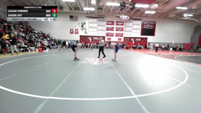 149 lbs Quarterfinal - Lucan O'Brien, Northern Illinois - Unatt vs Jaxon Joy, Unrostered