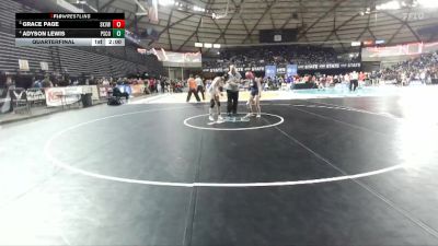 Girls 4A 125 lbs Quarterfinal - Grace Page, Skyview (Girls) vs Adyson Lewis, Pasco (Girls)