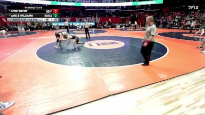 1A 150 lbs Quarterfinal - Vance Williams, Woodstock (Marian) vs Kobe Brent, LeRoy