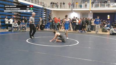 121 lbs 7th Place - Gavin Bricker, Trinity vs Evan Schomburg, North Allegheny