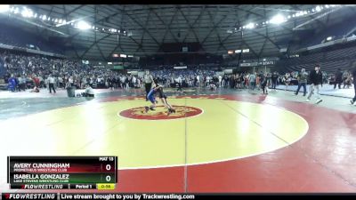 87 lbs Quarterfinal - Avery Cunningham, Prometheus Wrestling Club vs Isabella Gonzalez, Lake Stevens Wrestling Club