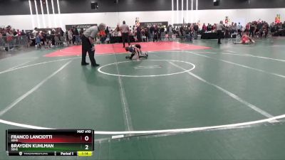 55 lbs Round 1 - Brayden Kuhlman, SEHS vs Franco Lanciotti, SEHS