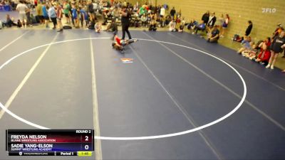 Round 2 - Freyda Nelson, Blaine Wrestling Association vs Sadie Yang-Elson, Summit Wrestling Academy