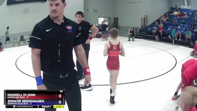 63 lbs Round 1 (6 Team) - Ezekiel Hernandez, Nebraska Blue Boys vs Luke Taussig, Kansas Red Boys