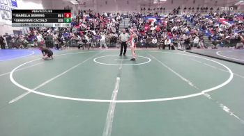 Girls 100 lbs Cons. Round 2 - Isabella Sebring, Willow Glen Girls vs Genevieve Cacoilo, Silver Creek Girls