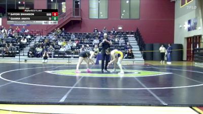 138 lbs Champ. Round 1 - Gianna Anaya, Emmanuel University vs Satori Swanson, Randolph