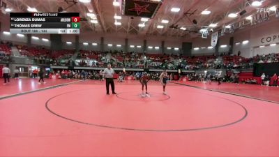 144 lbs Cons. Round 1 - Lorenza Dumas, Arlington Bowie vs Thomas Drew, Lewisville Flower Mound