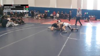 132 lbs Champ. Round 2 - AJ Stover, The Peddie School vs ASHTON CAMPOS, Kellam