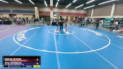 57 lbs Round 3 - Kinslee McGuire, Liberty Warriors Wrestling Club vs Ryan Arceneaux, All American Wrestling Club