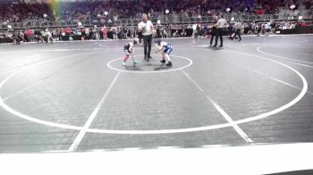 53 lbs Round Of 16 - Caleb De Los Reyes, Kansas Young Guns vs Kyler Pecaut, Wright City Jr Wildcats