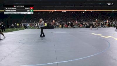 D3-285 lbs Cons. Semi - Adrian Lara, Hart HS vs Wyatt Spalo, Reed City HS