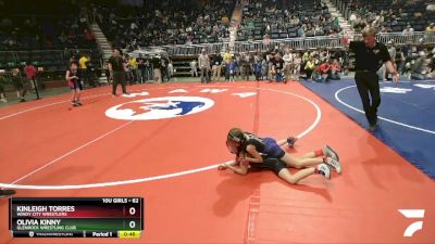 62 lbs Semifinal - Kinleigh Torres, Windy City Wrestlers vs Olivia Kinny, Glenrock Wrestling Club