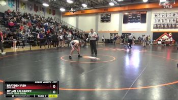 157 lbs Semifinal - Brayden Fish, Linn-Mar vs Dylan Kalainoff, Xavier, Cedar Rapids