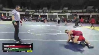 132 lbs Champ. Round 2 - Jonah Shaver, Bob Jones vs Mason Elsensohn, Brother Martin