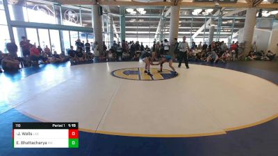 110 lbs Semifinal - Jillian Wells, EGWA vs Eva Bhattacharya, Royalty WC