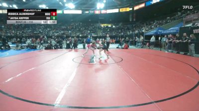 110 lbs Champ. Round 1 - Jessica Aldershof, Mountain Home vs Jayda Keffer, Fruitland