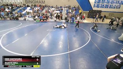 190 lbs Cons. Semi - Razdyn Wall, Pleasant Grove vs Odin Santamaria, Champions Wrestling Club