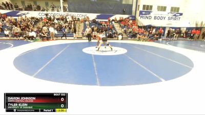 125 lbs Cons. Round 2 - Tyler Klein, University Of Dubuque vs Davion Johnson, North Central College