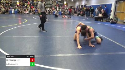 122 lbs Round Of 16 - Dominick Frisenda, West Fairmont vs Lucas Reeves, Steel Valley Renegades