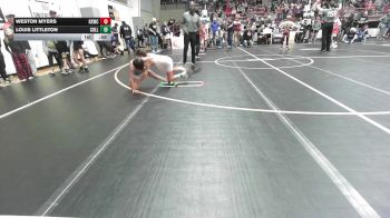64 lbs Quarterfinal - Weston Myers, Keystone Kids Wrestling Club vs Louis Littleton, Collinsville Cardinal Youth Wrestling