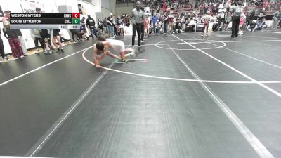 64 lbs Quarterfinal - Weston Myers, Keystone Kids Wrestling Club vs Louis Littleton, Collinsville Cardinal Youth Wrestling