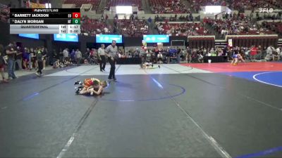 62 lbs Quarterfinal - Dalyn Morgan, No Team vs Barrett Jackson, Eastside United