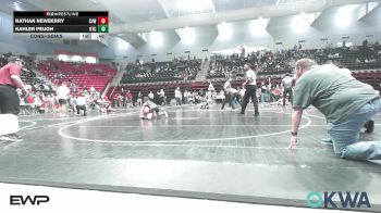 85 lbs Consolation - Nathan Newberry, Caney Valley Wrestling vs Kahler Peugh, Owasso Takedown Club