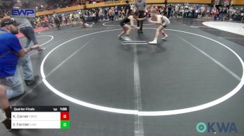 88 lbs Quarterfinal - Kayden Carver, D3 Wrestling Cluib vs Vanessa Farmer, Lions Wrestling Academy