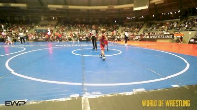 46 lbs Round Of 32 - Jeremiah Sanders, Red Cobra Westling Academy vs Gunner Poeling, Duncan Demon Wrestling