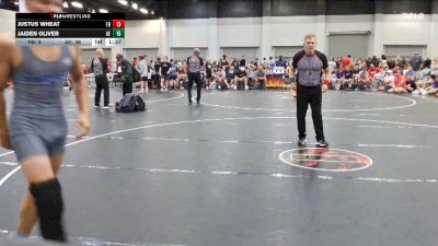 157 lbs Round 1 (4 Team) - Justus Wheat, Funky Bunch vs Jaiden Oliver, Alpha Elite