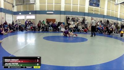 84 lbs Round 5 (10 Team) - Brian Wesley, Hobart Wrestling Club vs Jacob Pinter, Floyd Wrestling Club