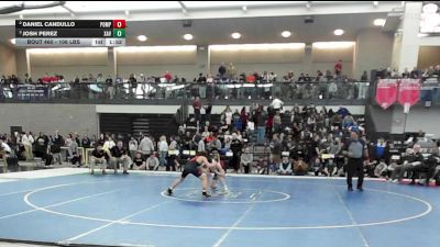 106 lbs Semifinal - Daniel Candullo, Pomperaug/Watwn/Naug vs Josh Perez, Xavier