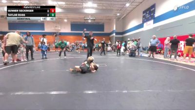 50 lbs Semifinal - Taylor Ross, Summerville Take Down vs Gunner Seckinger, KC Elite Training Center