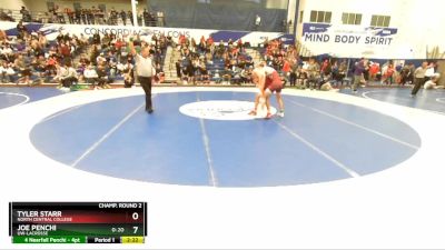 149 lbs Champ. Round 2 - Tyler Starr, North Central College vs Joe Penchi, UW-LaCrosse