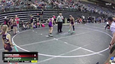 107 lbs Round 2 (4 Team) - Alleena Johnson, Minnesota Storm Blue vs Arianna Weigel, Kansas Lavender Gecko