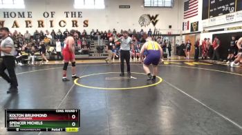 285 lbs Cons. Round 1 - Kolton Brummond, South Winneshiek vs Spencer Michels, Oelwein
