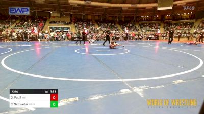 73 lbs Quarterfinal - Quintin Faull, RedWave Wrestling vs Cael Schlueter, Rough House