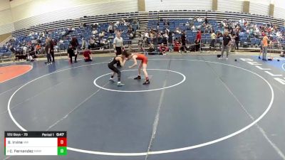 12U Boys - 70 lbs Cons. Round 4 - Colton Fernandez, NWWC vs Braxton Irvine, Immortal Athletics WC