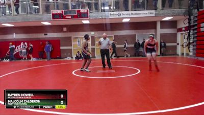 220 lbs Cons. Round 2 - Malcolm Calderon, Rigby High School vs Hayden Howell, Hillcrest High School