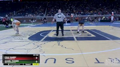 D4-138 lbs Quarterfinal - Cole Marry, Hudson Area HS vs Daniel Manier, Iron Mountain HS