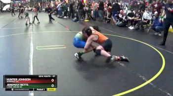 97 lbs Cons. Round 1 - Jeremiah Betts, L`Anse Creuse WC vs Hunter Johnson, Dowagiac WC