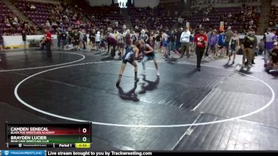 100 lbs Cons. Round 2 - Brayden Lucier, Bear Cave Wrestling Club vs Camden Senecal, Black Fox Wrestling Academy