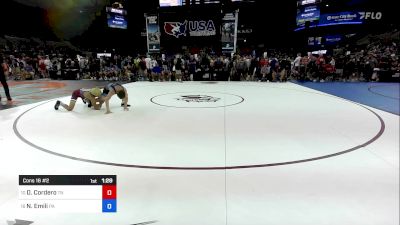 100 lbs Cons 16 #2 - Dominic Cordero, TN vs Nico Emili, PA