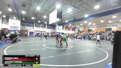 113 lbs Cons. Round 4 - Phoenix Cruz, La Mirada vs Anthony Strahm, Holtville