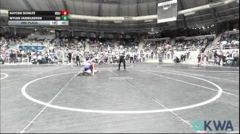 64 lbs 2nd Place - Kaycen Schiltz, Wolfpak Wrestling vs Myles Huddleston, Chickasha Youth Wrestling
